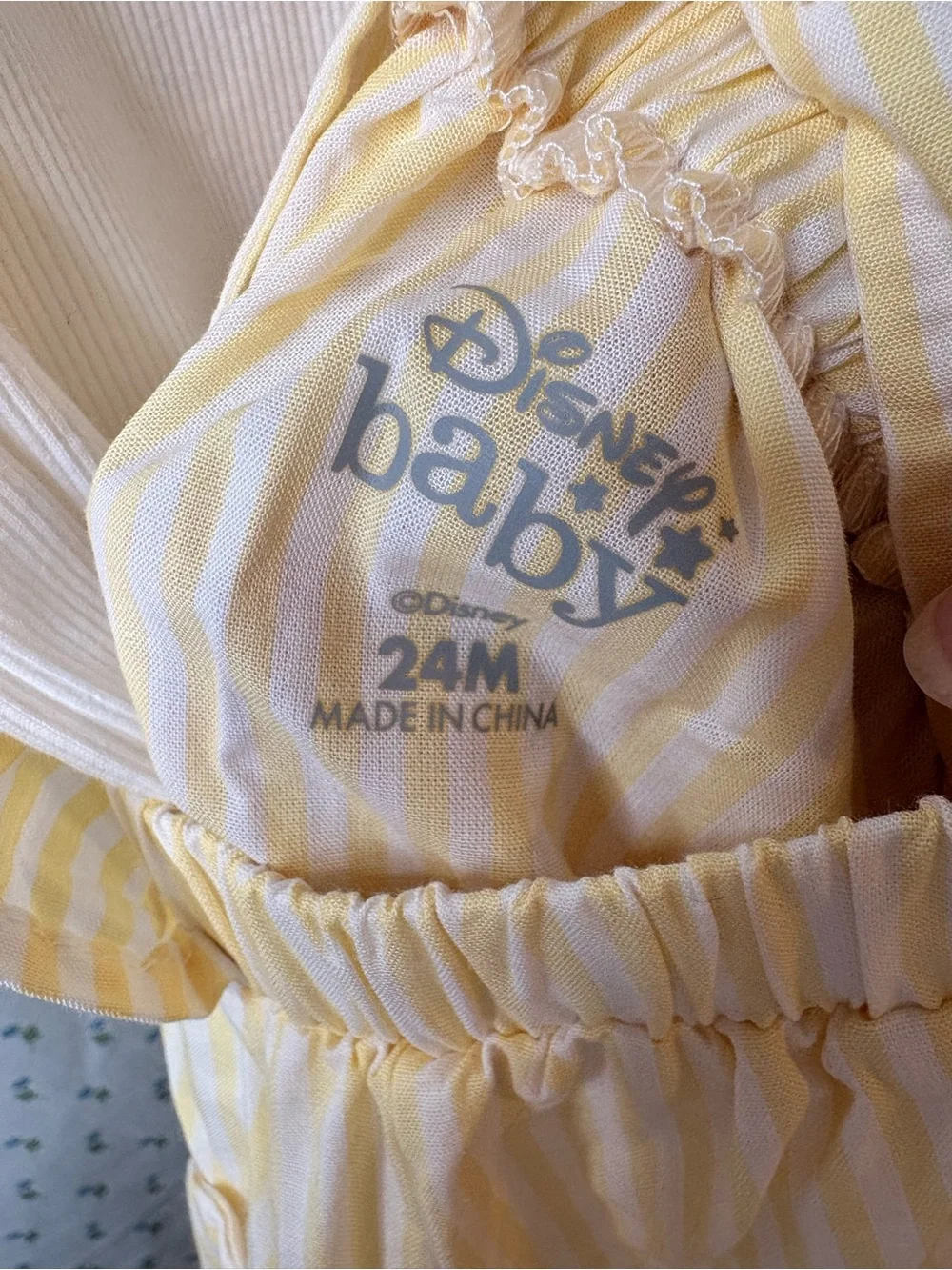 Disney Baby Yellow Stripe One-Piece